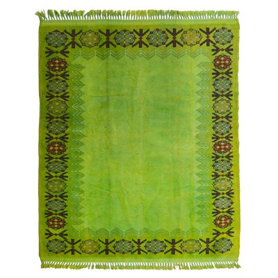 Yeşil Renk Vintage Türkmen Yörük Halısı 170x200 cm