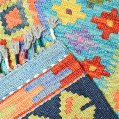 Yünden El Dokuma Afgan Kilim 100x150 cm