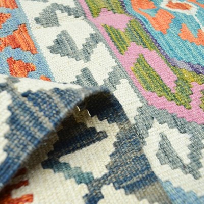 Yünden El Dokuma Afgan Kilim 100x150 cm