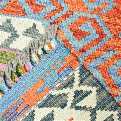 Yünden El Dokuma Afgan Kilim 100x150 cm