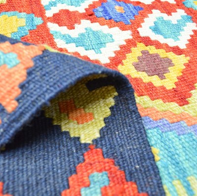 Yünden El Dokuma Afgan Kilim 100x150 cm