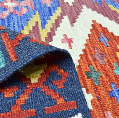 Yünden El Dokuma Afgan Kilim 100x155 cm