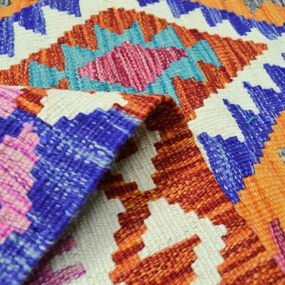 Yünden El Dokuma Afgan Kilim 105x150 cm