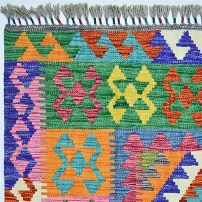 Yünden El Dokuma Afgan Kilim 105x150 cm