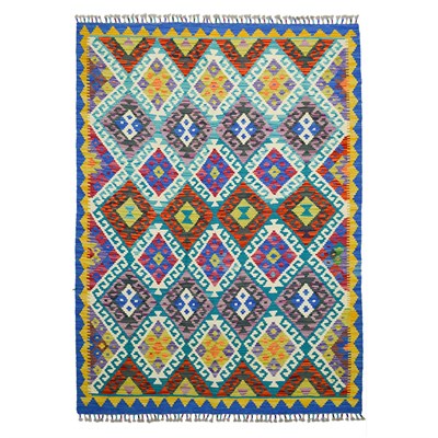 Yünden El Dokuma Afgan Kilim 125x190 cm