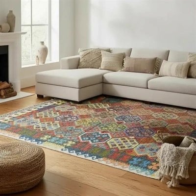 Yünden El Dokuma Afgan Kilim 150x200 cm