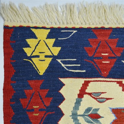 Yünden El Dokuma Uşak Kök İnce Kilim 120x180 cm