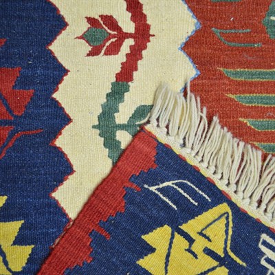 Yünden El Dokuma Uşak Kök İnce Kilim 120x180 cm