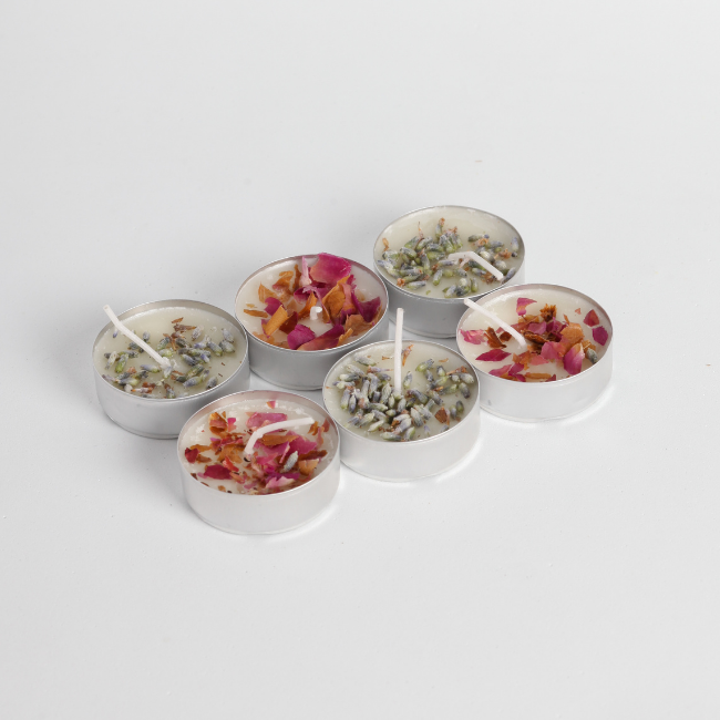 6'lı Doğal Soya Mumu Tealight Seti