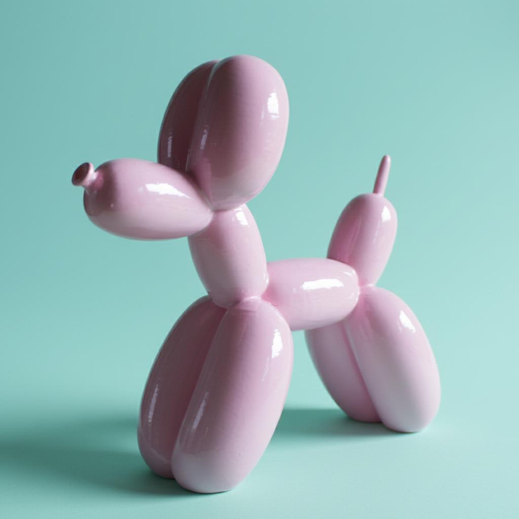 Balon Köpek Figürü | Pastel Pembe