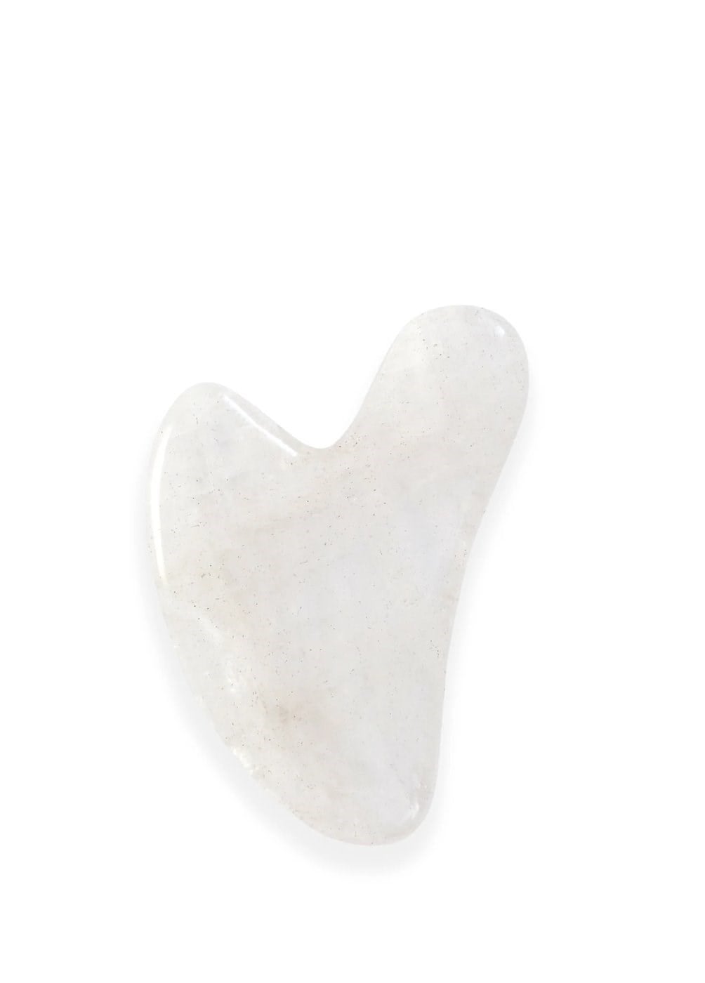 Beyaz Kuvars Gua Sha Yüz Masaj Taşı