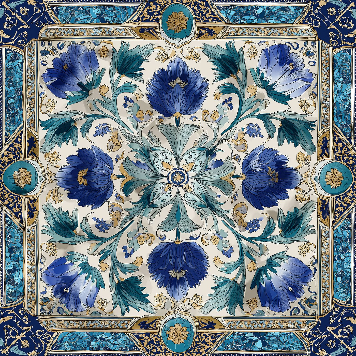 Bleu d’Anatolie İpek Fular | Pure Paris