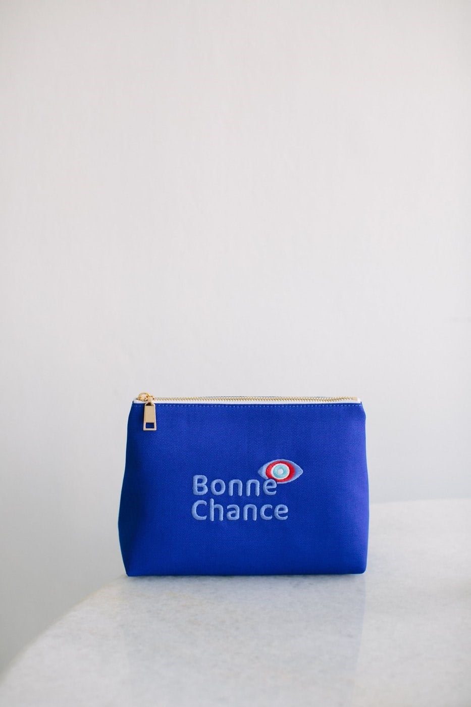 Bonne Chance Kozmetik & Seyahat Çantası – Saks Mavisi