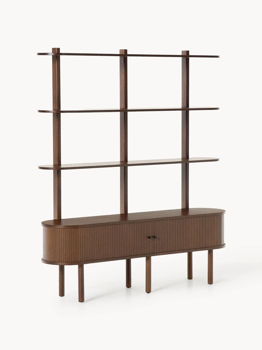 Calary Flüt Detaylı Ahşap Duvar Rafı 160x180cm