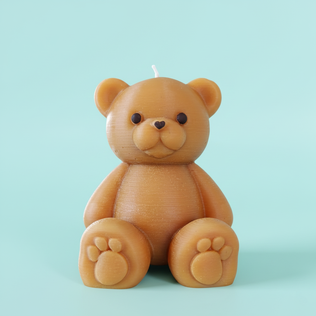 Candle - Soft Objects Series | Ayıcık Figürlü El Yapımı Mum