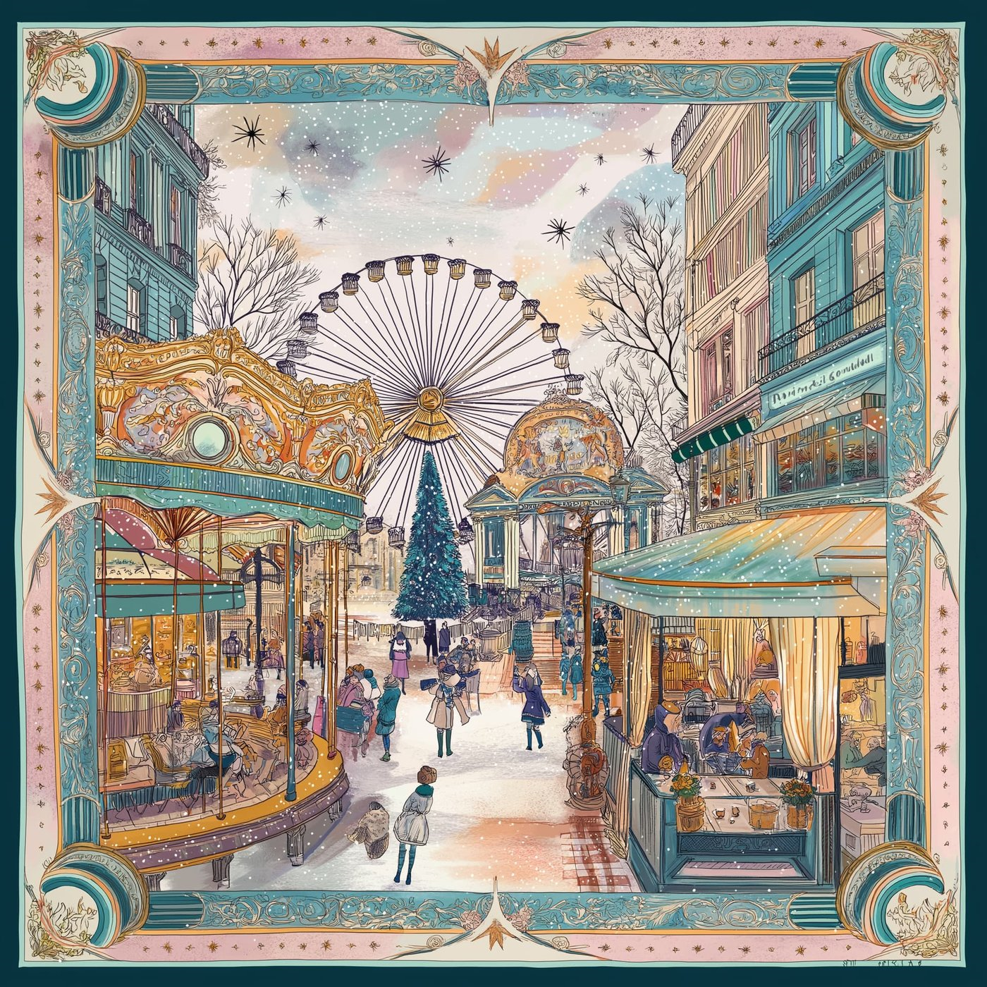 Carrousel de Noël İpek Fular | Pure Paris