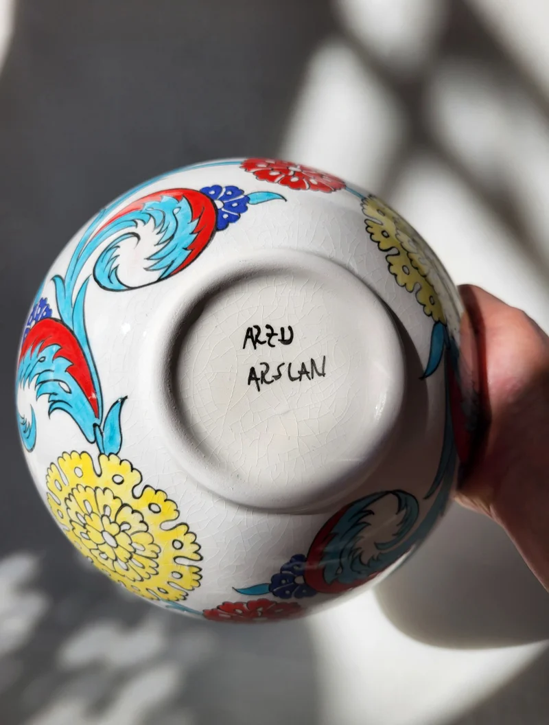 Çiçek Dekorlu Kase