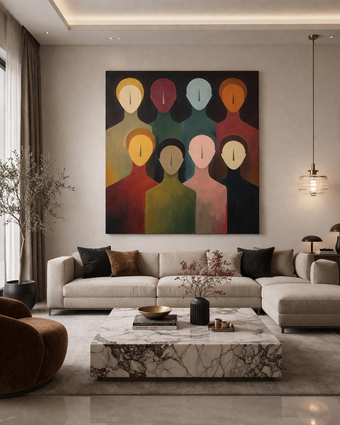 Çokluk İçinde El Yapımı Tablo