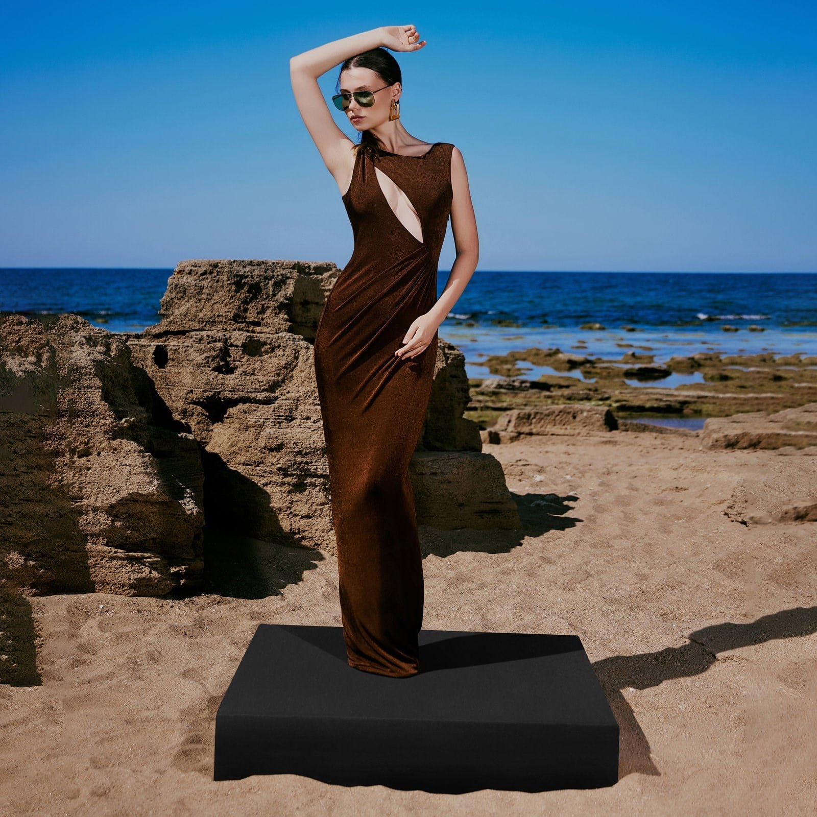 Dra Draped Maxi Dress