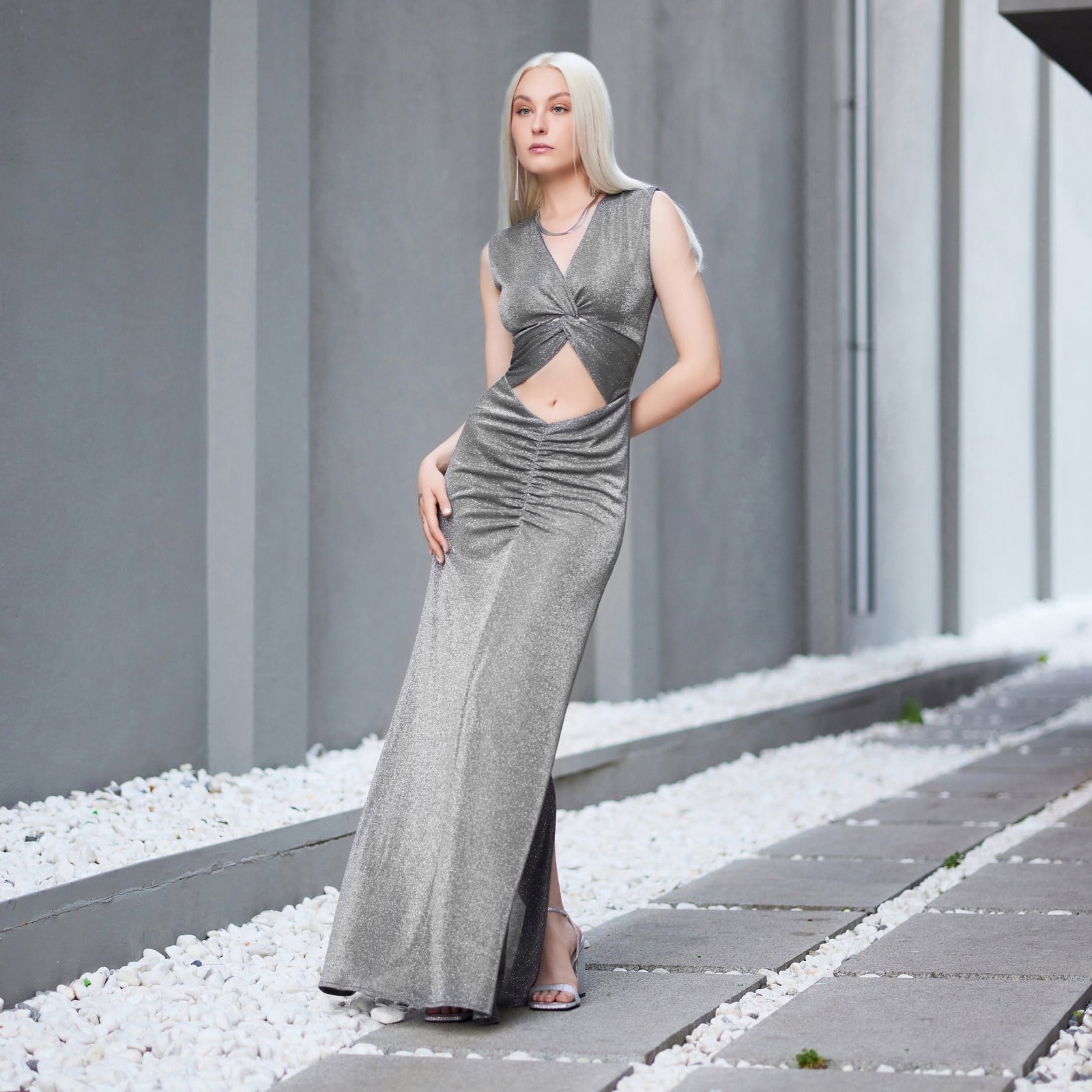 Elin Ruched Maxi Dress