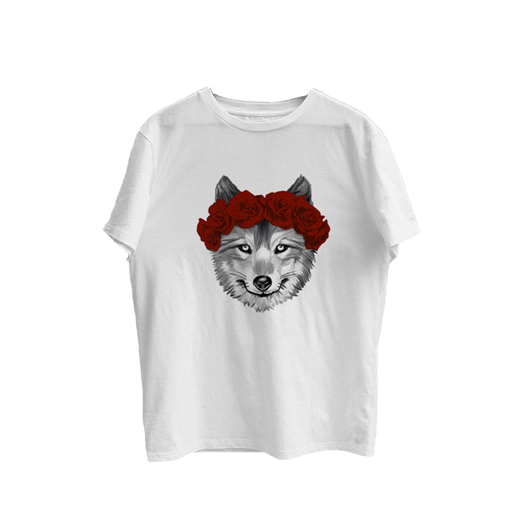 Flower Wolf Oversize Tshirt