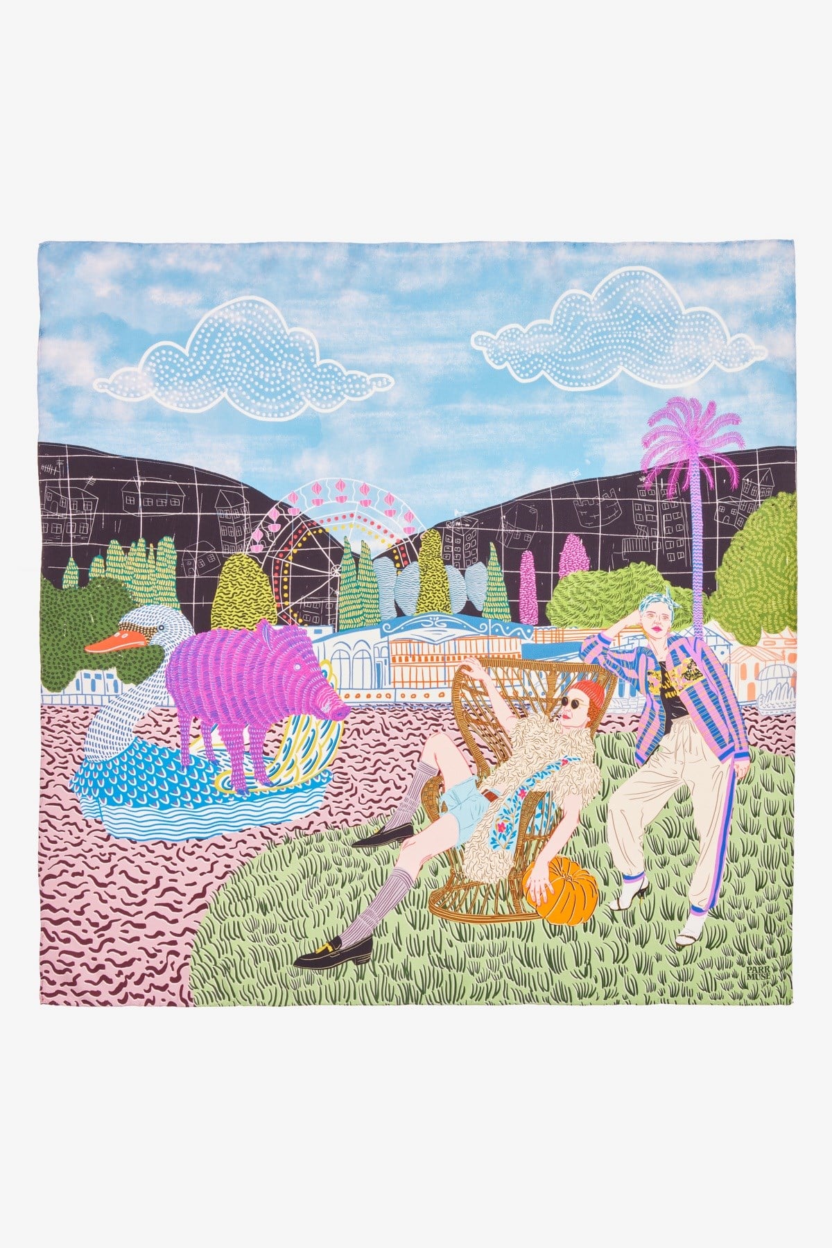 İpek Fular - Afrodit & Adonis