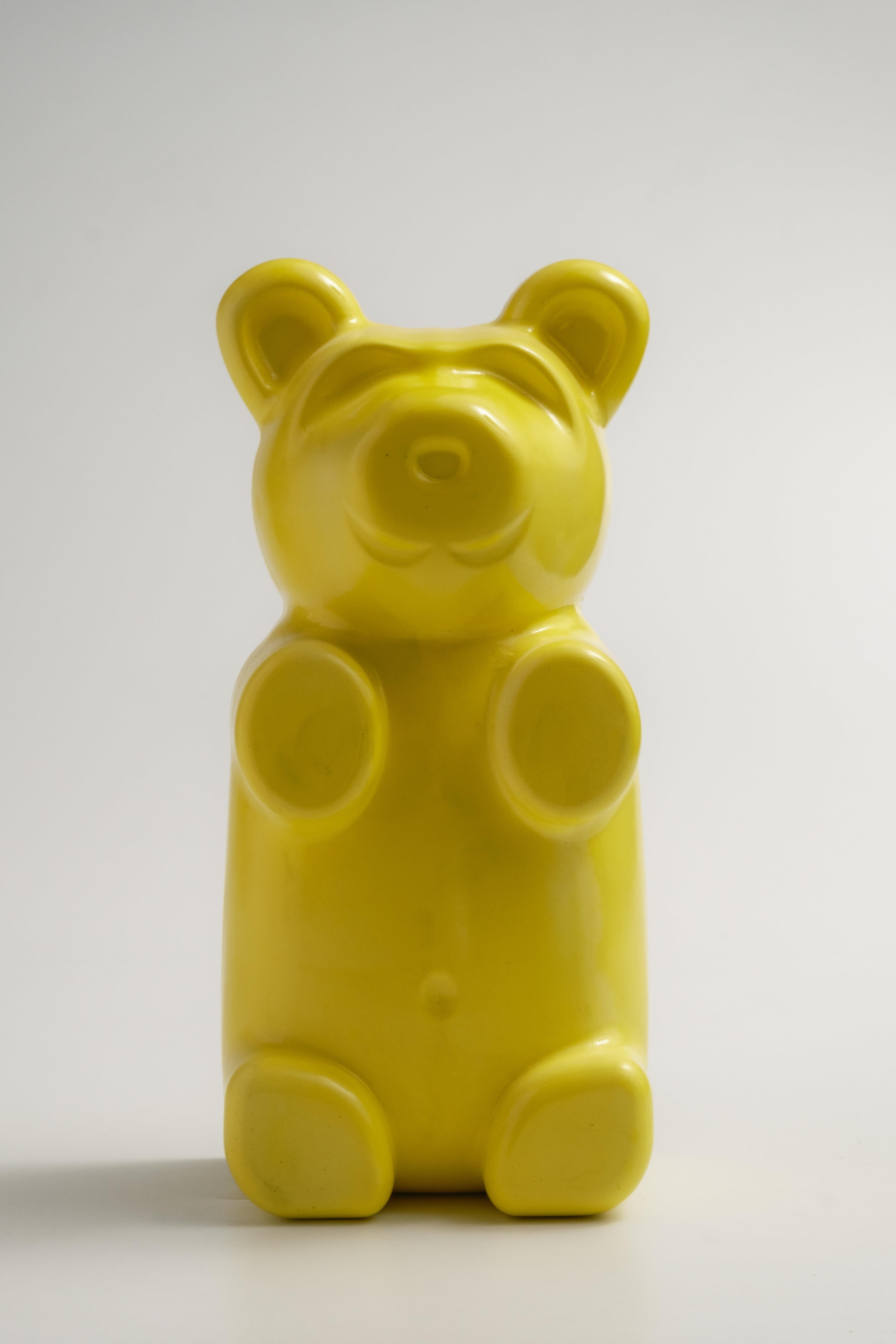 Joybear - Beton Kitap Tutucu & Dekoratif Ayıcık Obje Sarı