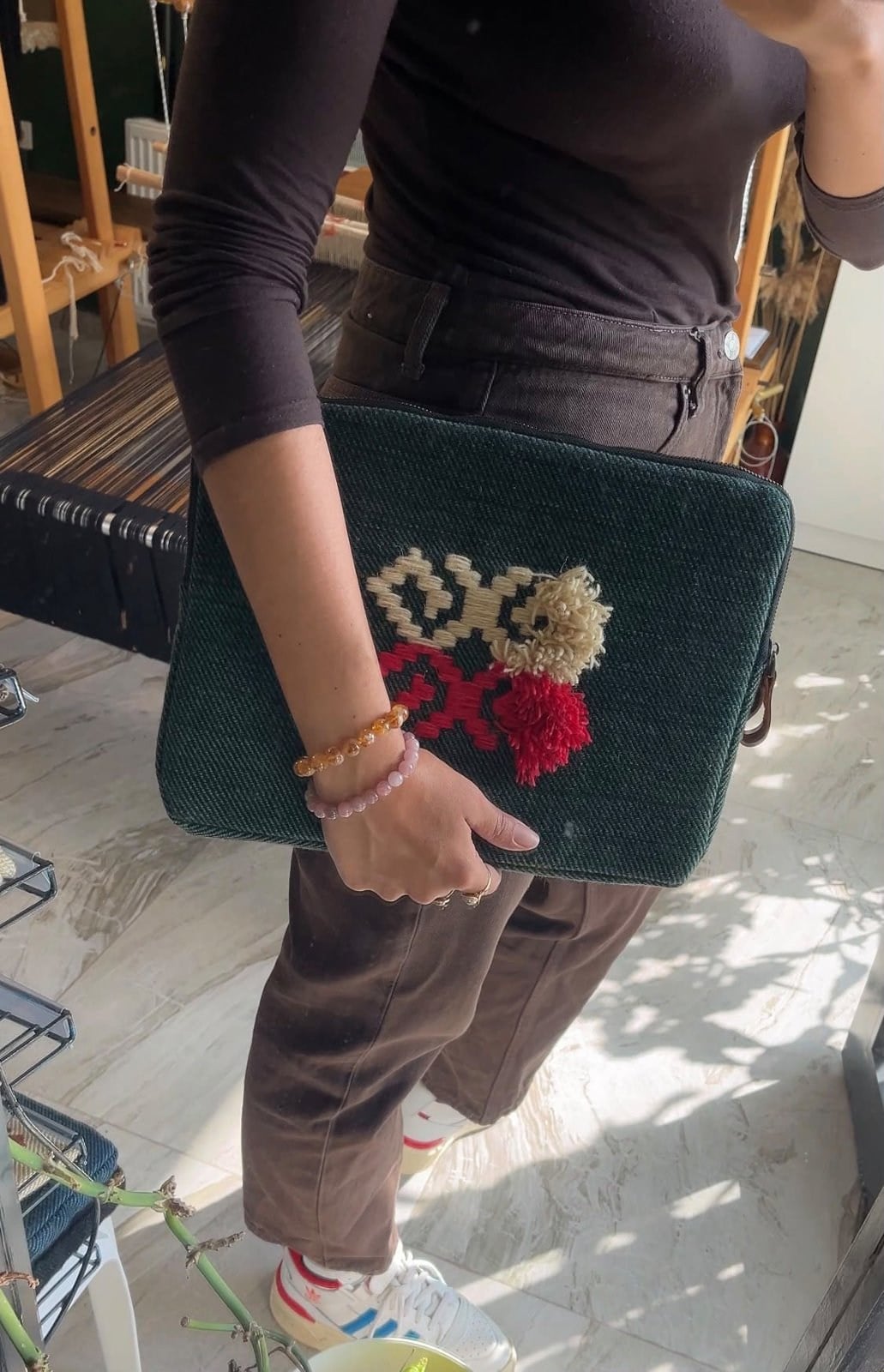 Katman I Dokuma Laptop Kılıfı - Yeşil