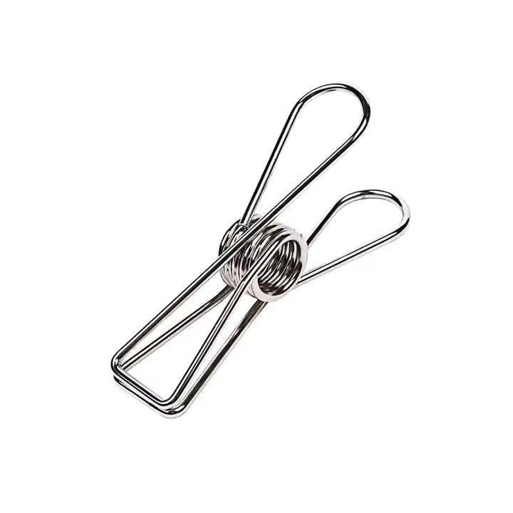 Kayigo Tiny Paslanmaz Çelik  Mini Mandal Onikili - Metalik Gri