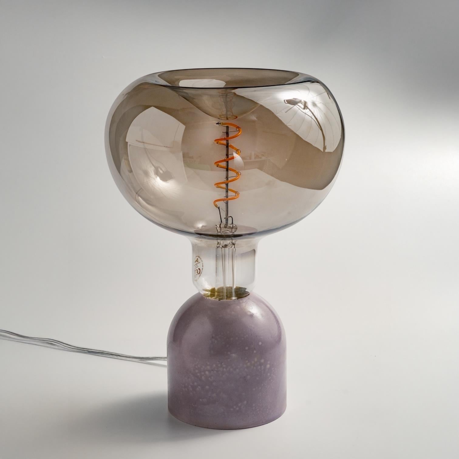 Lavender Smoke Beton Dekoratif Aydınlatma, Abajur, Masa Lambası
