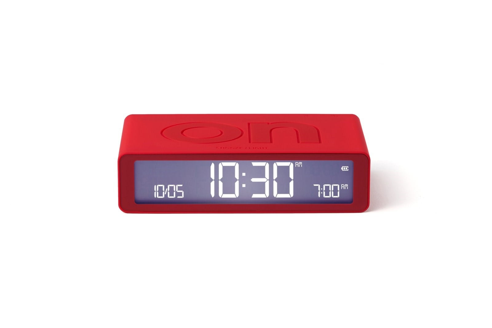 Lexon Flip Klasik Şarj Edilebilir Alarm Saat Kırmızı