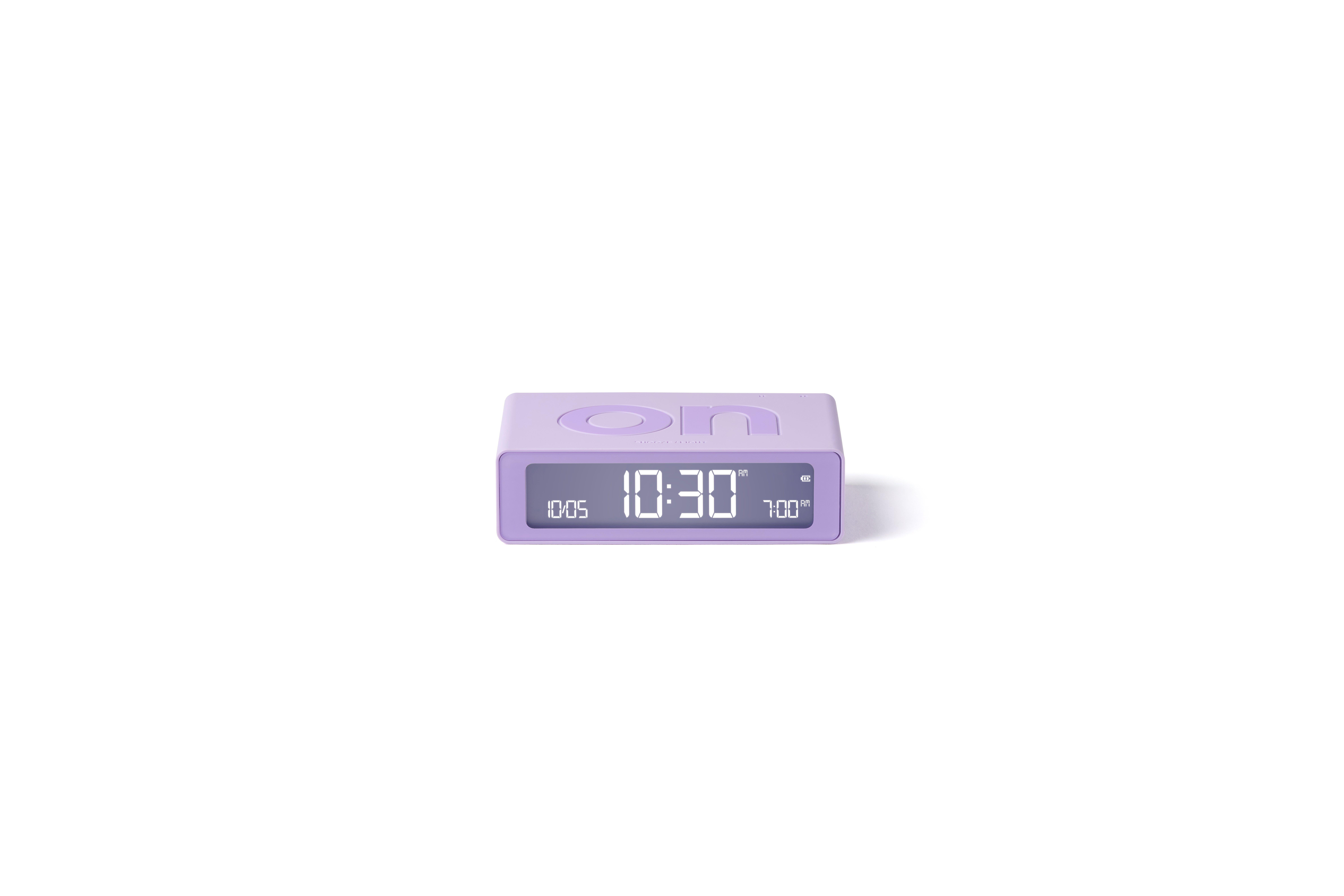 Lexon Flip Mini Şarj Edilebilir Alarm Saat Lila
