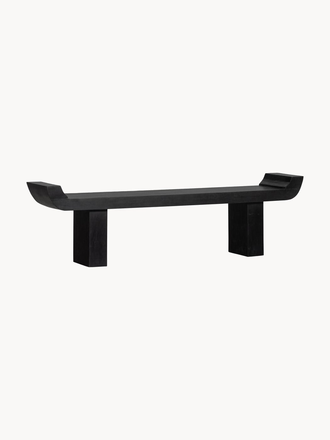 Lox Minimalist Ahşap Bank Siyah 183cm