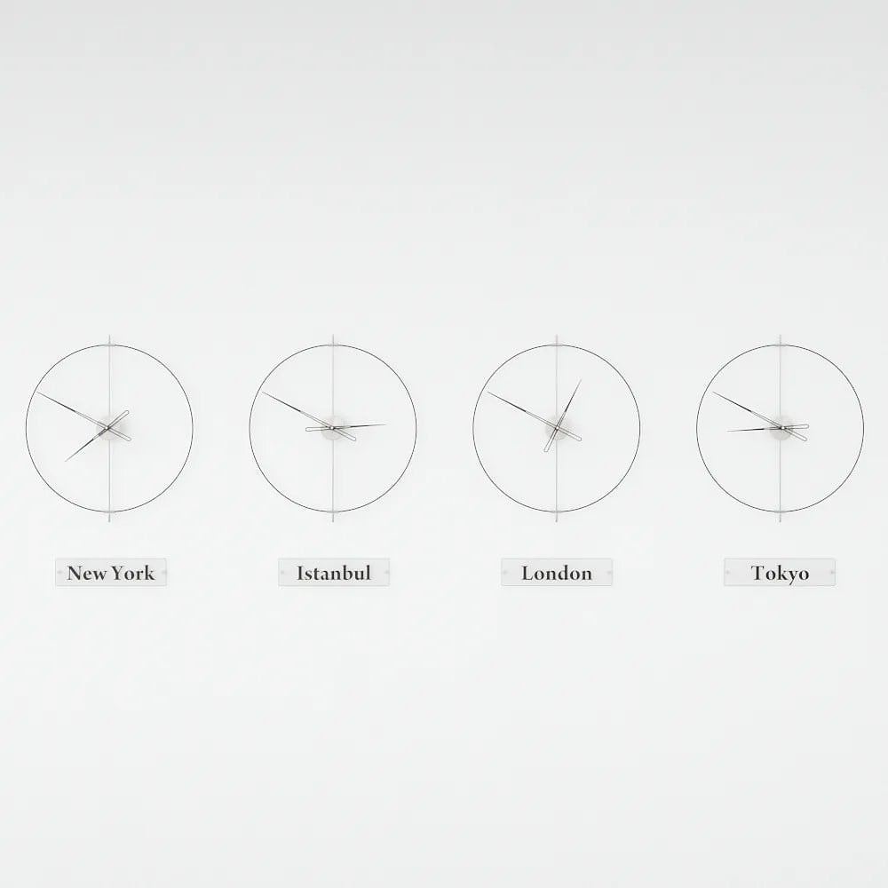 Massive Simple World Clocks Duvar Saati
