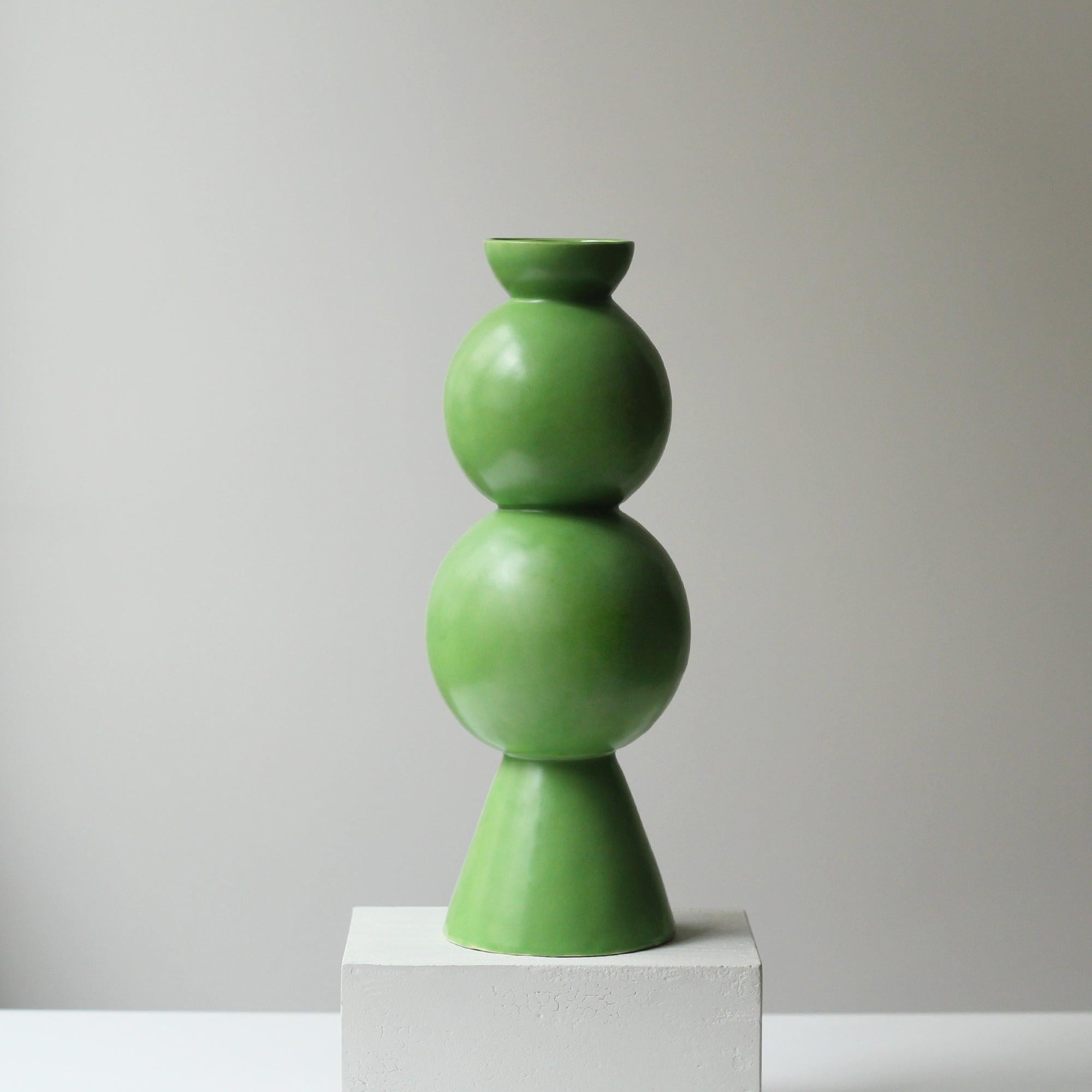 Matte Seramik Vazo-Yeşil