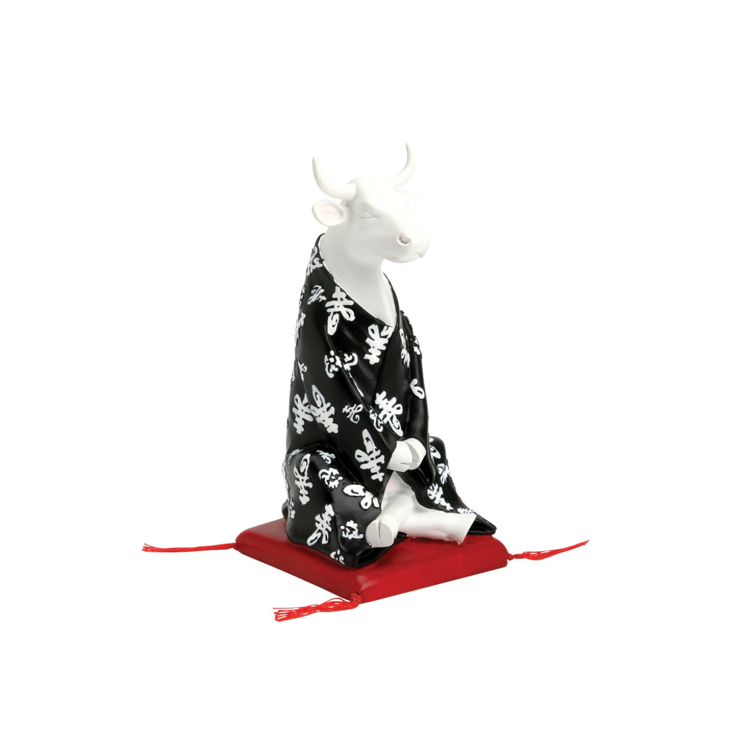 Meditating Cow - El Yapımı Dekoratif İnek Figürü