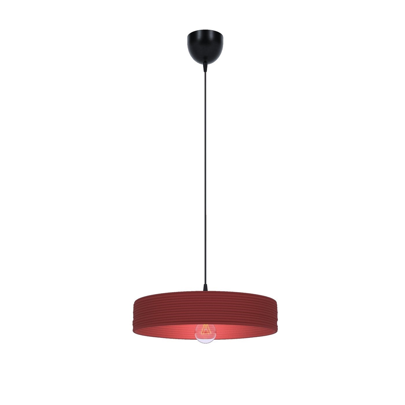 Nest El Yapımı Dekoratif Tasarım Jüt Avize M (Kırmızı, 300gr.)