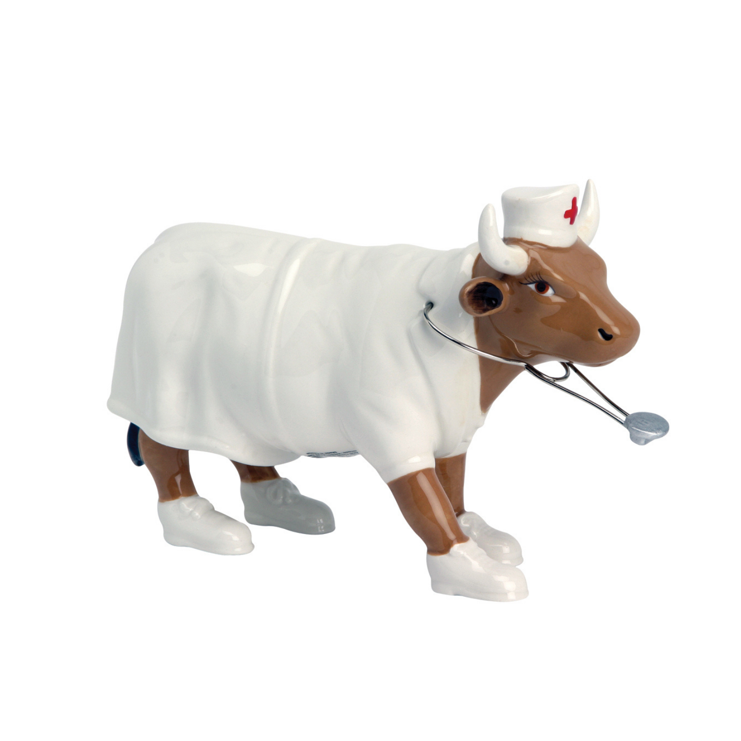 Nurse Nightencow - El Yapımı Dekoratif İnek Figürü