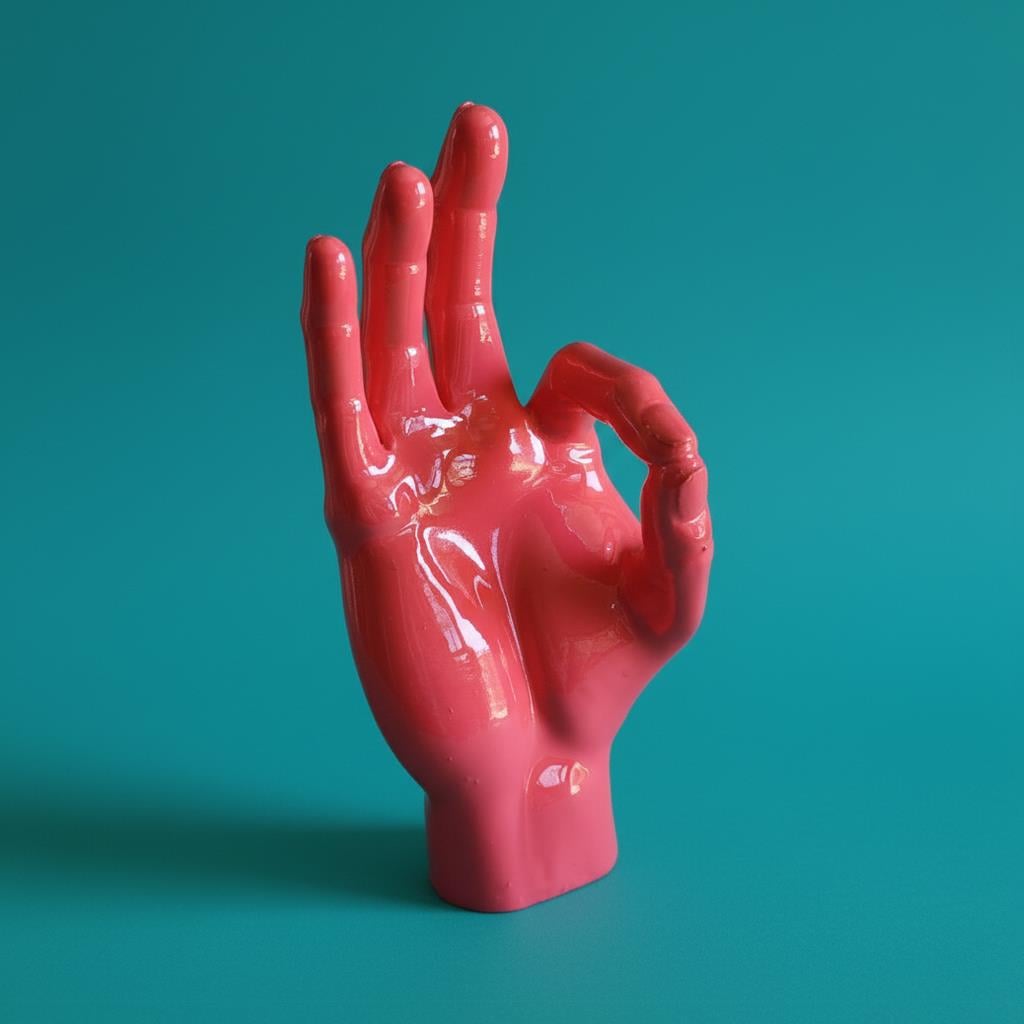 Okey El Figürü | Pembe
