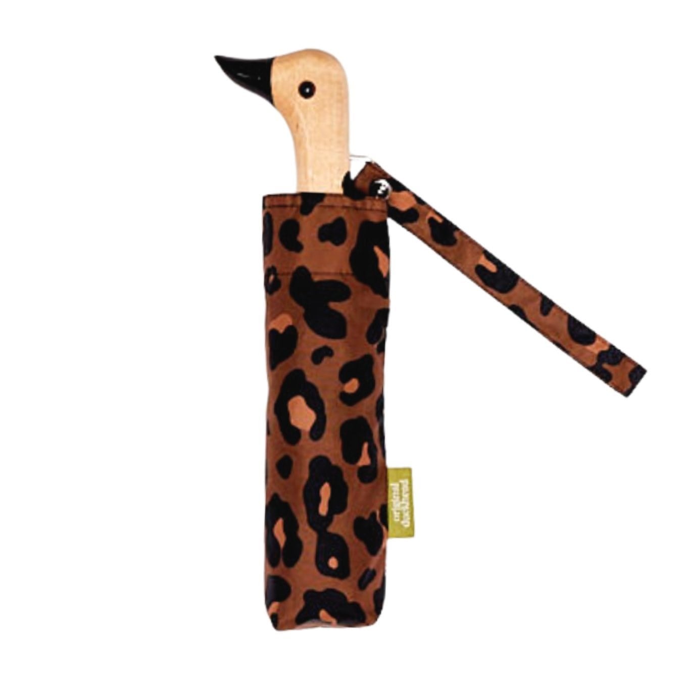 Original Duckhead Duck Kompakt Şemsiye Leopar