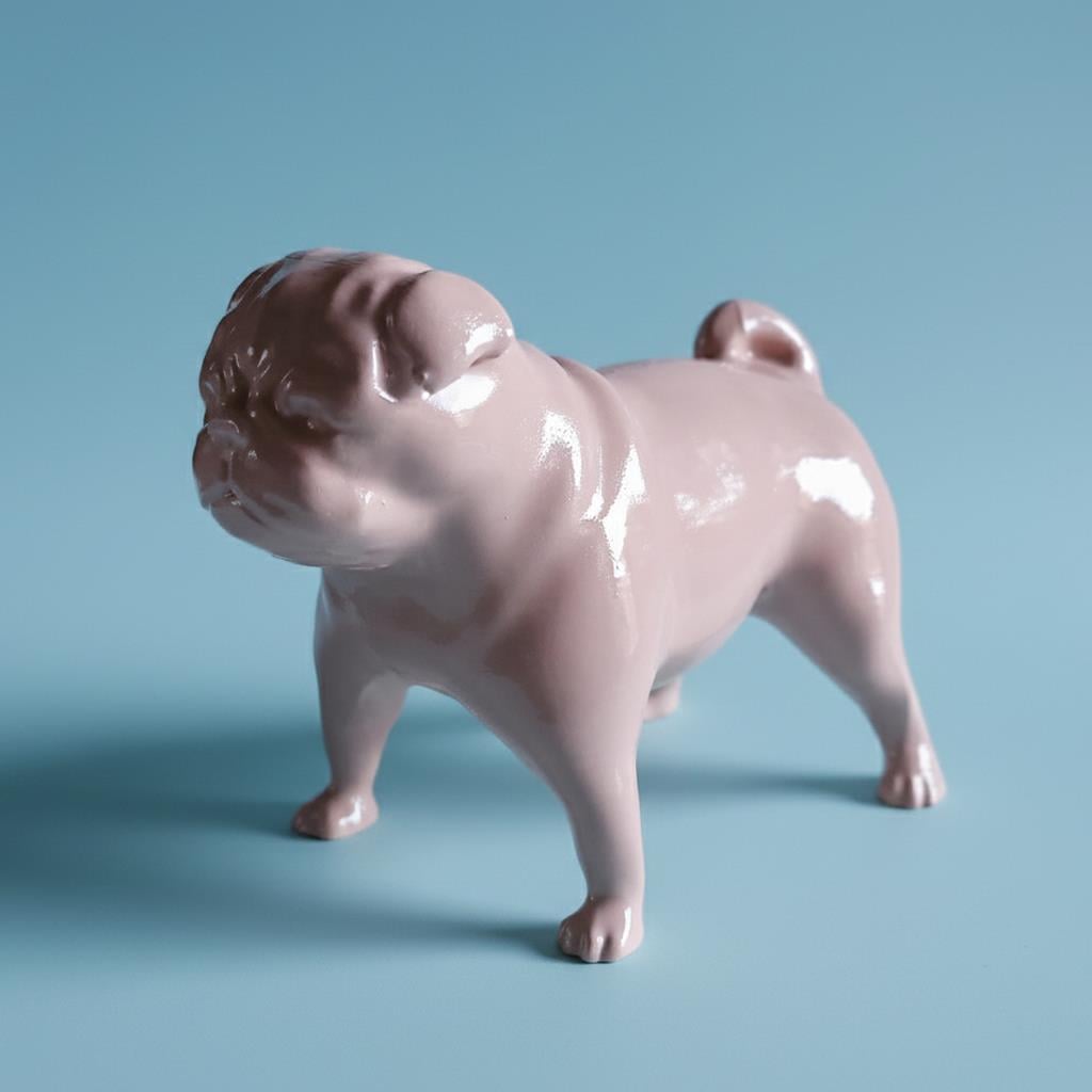 Pug Köpek Figürü | Gül