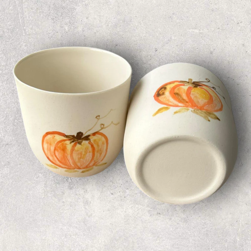 Pumpkin Porselen Bardak