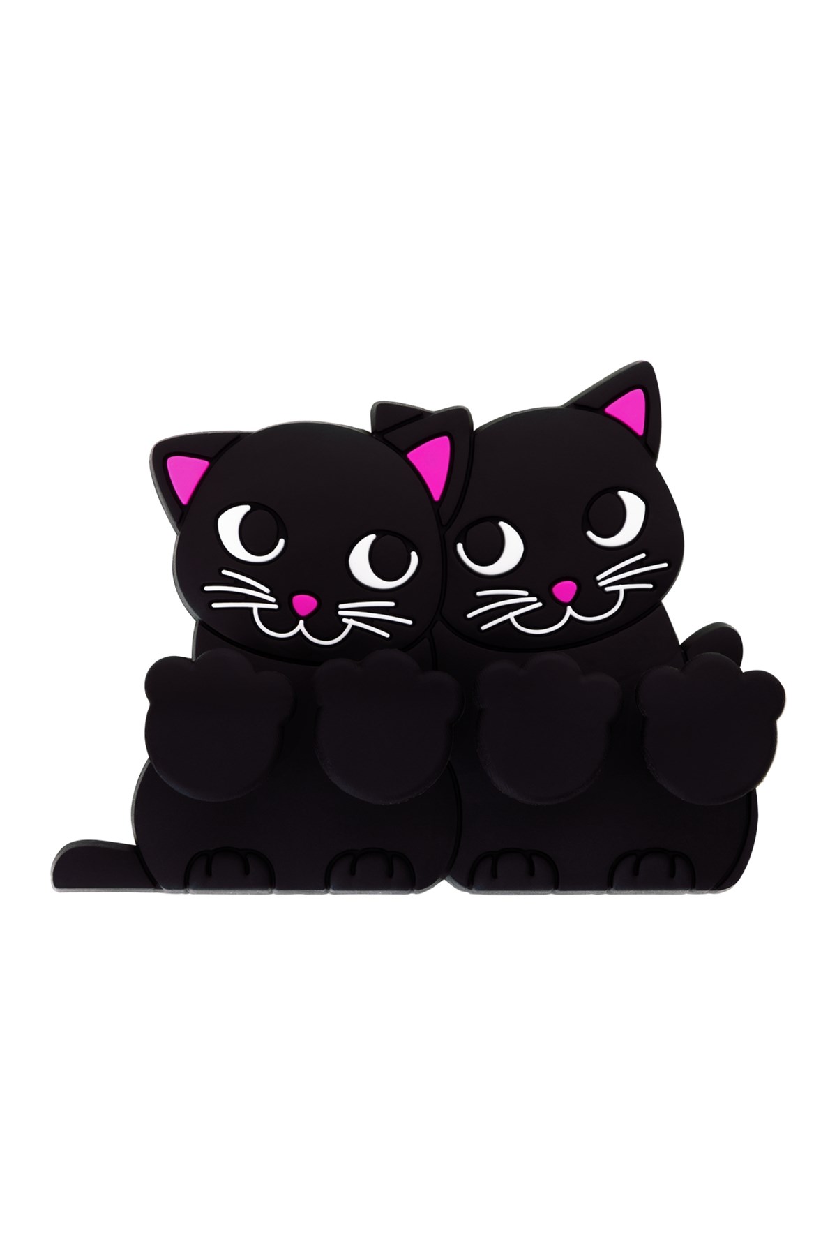Pylones 2'li Diş Fırçası Tutucu - Ani Toothi Double Siyah Kedi