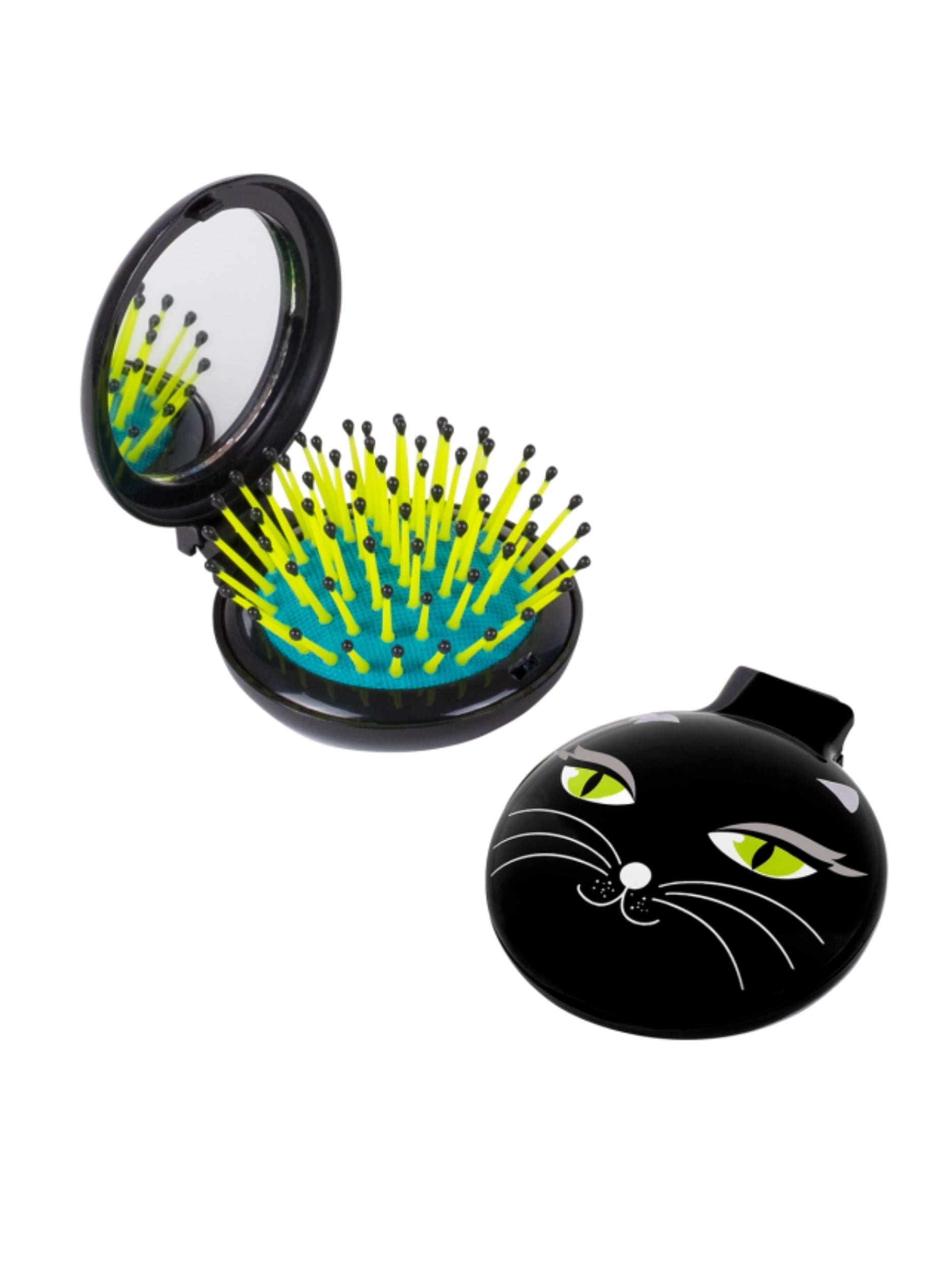 Pylones Aynalı Katlanabilir Saç Fırçası - Lady Retro Kedi