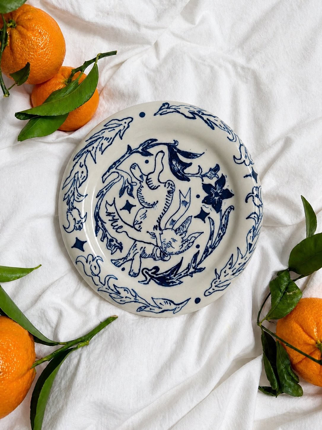 Rabbit Artplate Seramik Tabak