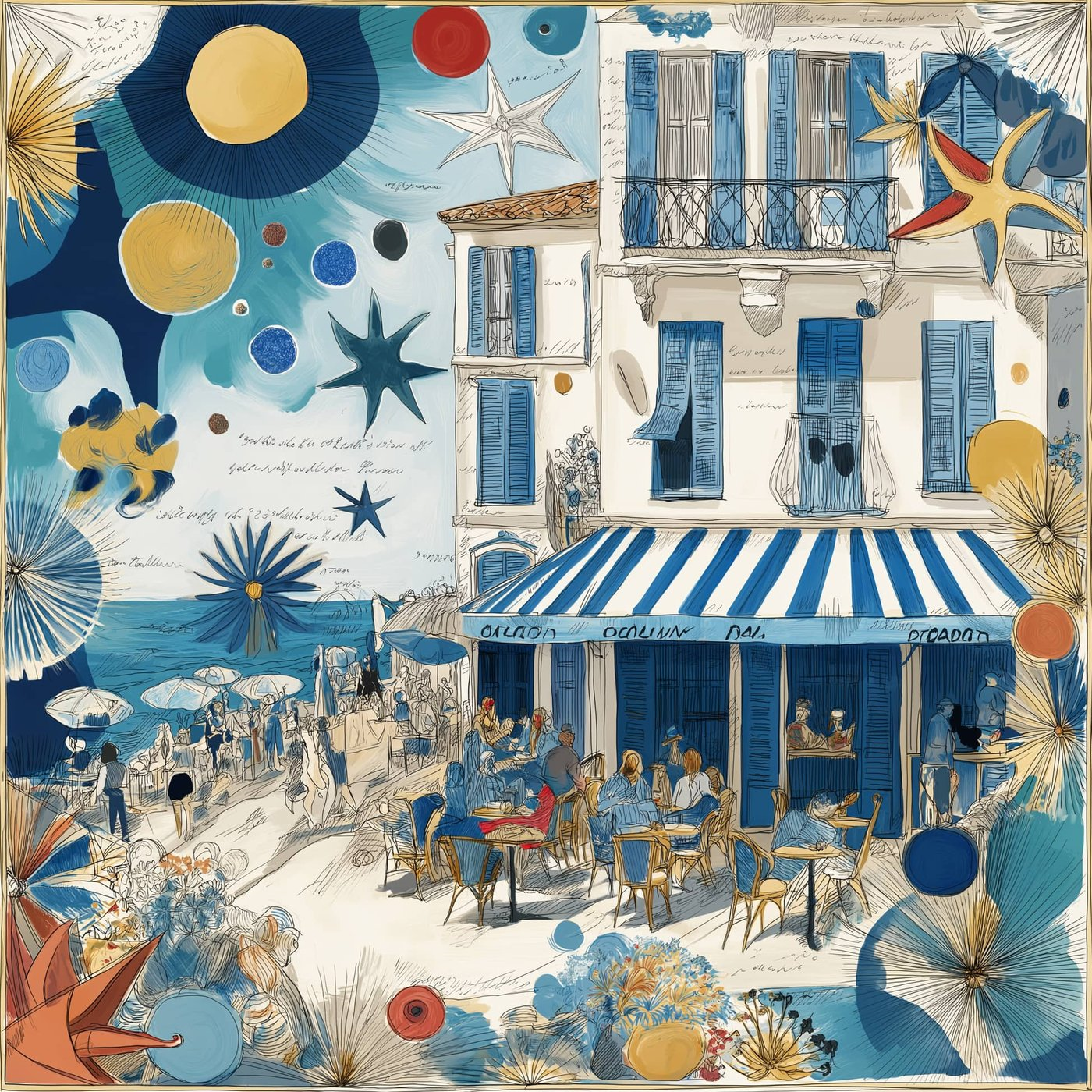 Rêverie d’Azur Bleu İpek Fular | Pure Paris