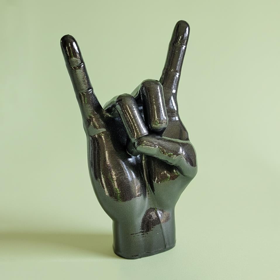 Rock El Figürü | Metalik Siyah 