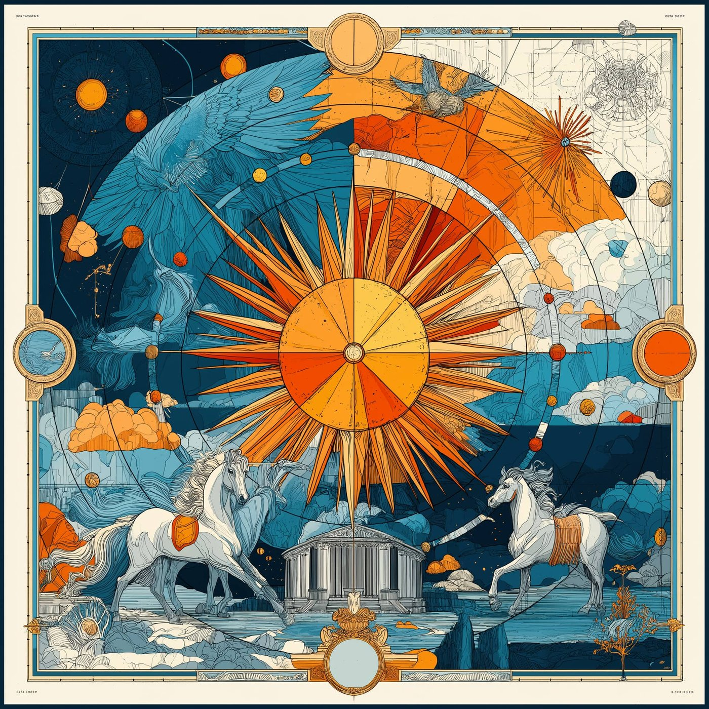 Solar Gallop İpek Fular | Pure Paris