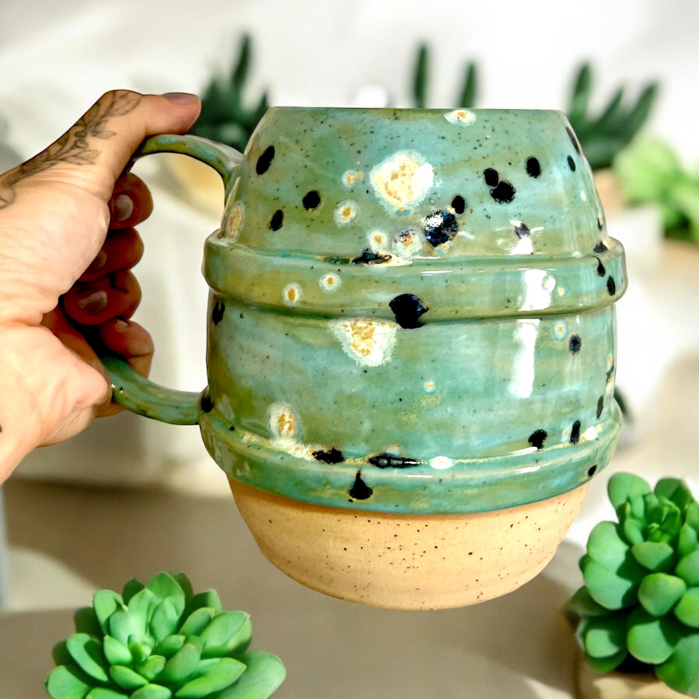 Stoneware Yeşil Bira Bardağı