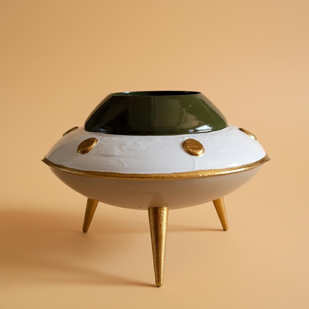 Ufo Mini Saksı | Bej